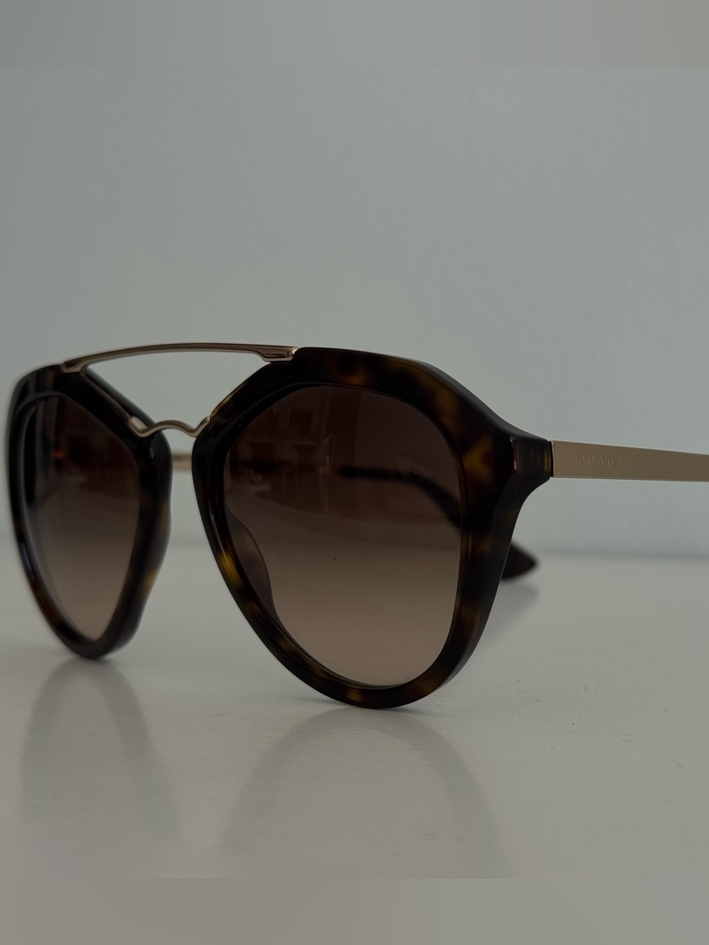 Authentic Prada Brown Tortoise Shell Sunglasses SPR12Q